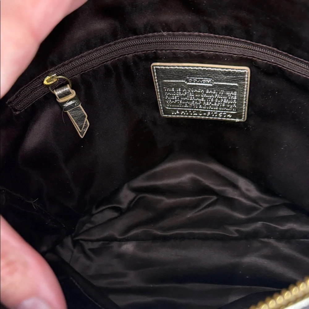 Coach Gold and Tan Signature Tote